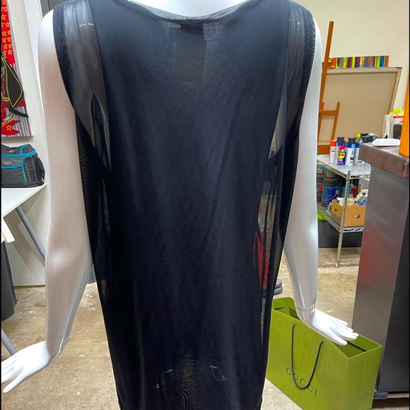 ASOS Black sheer top with black & blue undercover - Picture 3 of 8